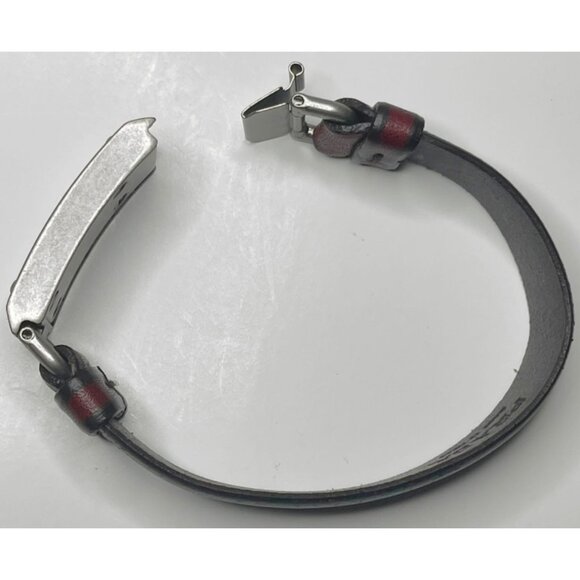 Prada | Red Leather Buckle Bracelet - Picture 6 of 7